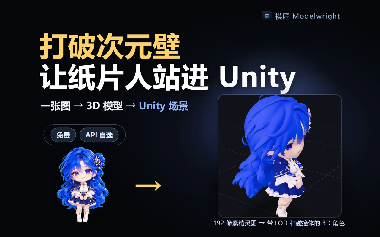 演示视频封面：打破次元壁：让纸片人站进 Unity